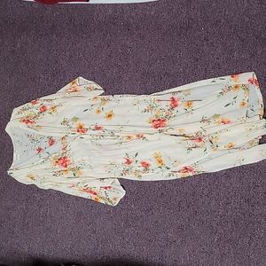 long floral cardigan